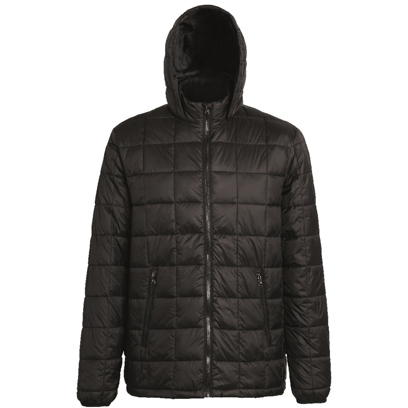 Box Quilt Hooded Jacket